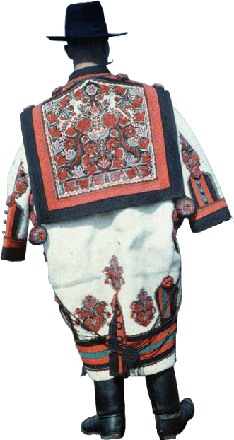 Hungarian peasant with embroidered cape