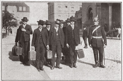 Rural Hungarian peasants enlisting for World War I