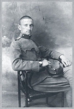 A Hungarian soldier in uniform before entering World War I