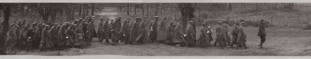 Austro-Hungarian soldiers marching in loose formation