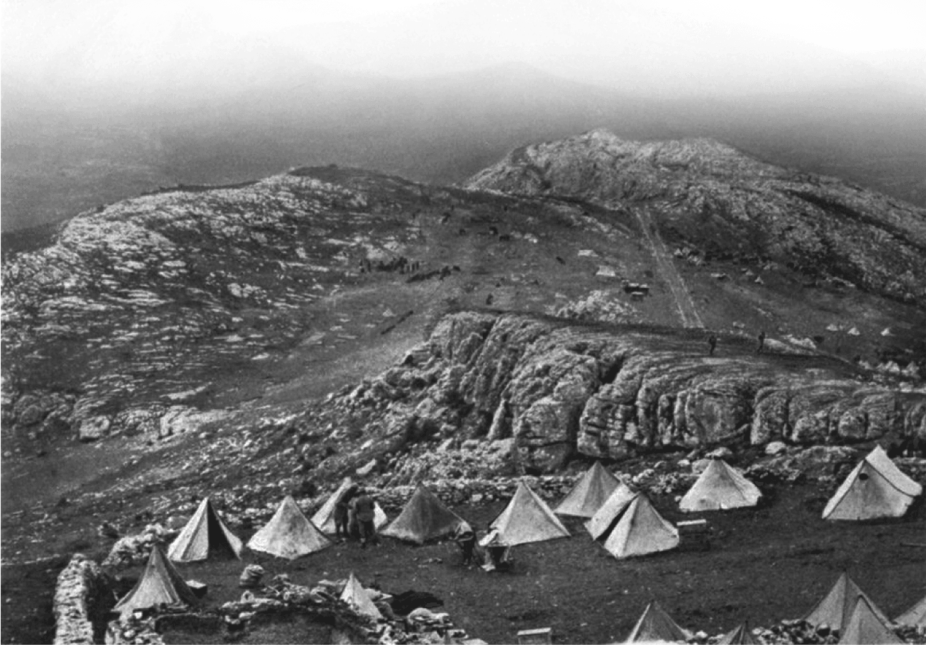 Austro-Hungarian camp in the mountains