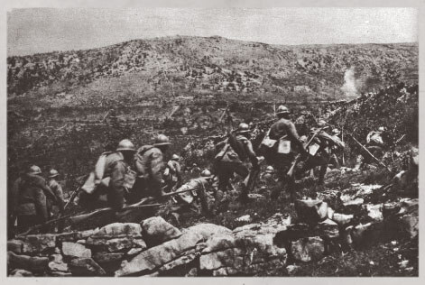 Italian infantry attacking