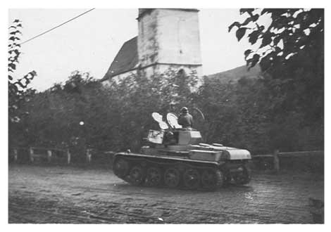 German tank passing through Marcali