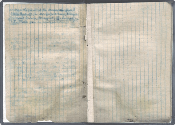 Page from Miklós Radnóti's notebook in 1944