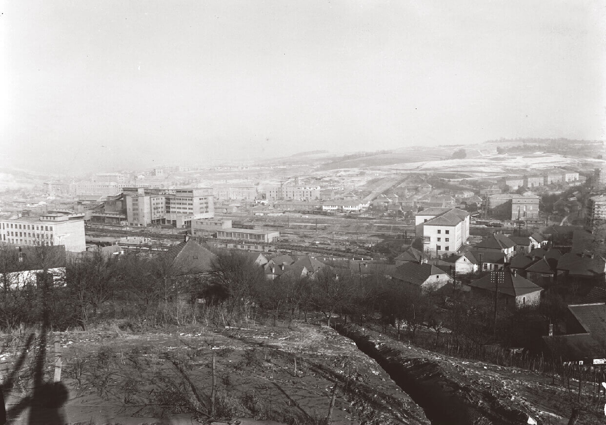 Bleak view overlooking Komló Hungary in 1953