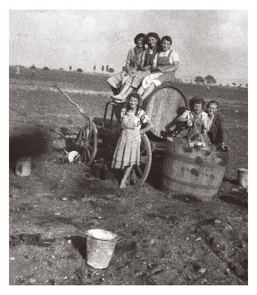 Women agricultural workers in Hungary in 1953