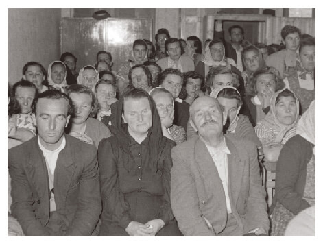 Hungarian peasants on trial in 1956