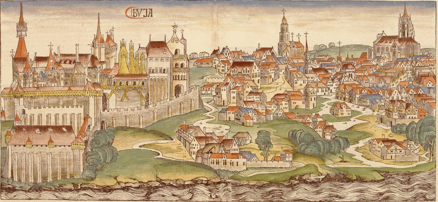 The Hungarian town of Buda in 1493