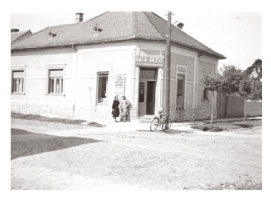Corner store in Marcali Hungary in 1940s