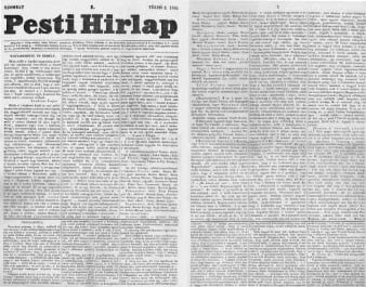 Front page of Pesti Hirlap