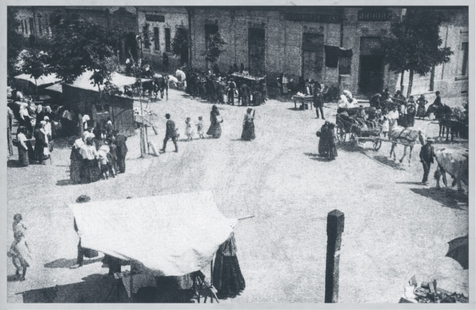 Market square in Marcali Hungary