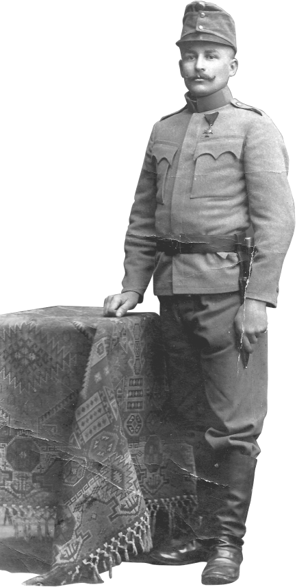 A Hungarian soldier in uniform before entering World War I