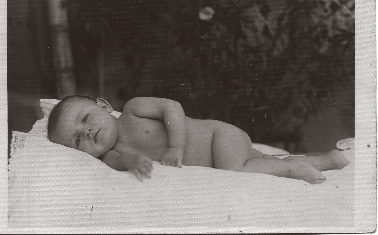Portrait of Gyula Fábos as a baby in 1933