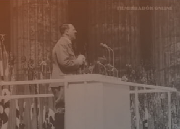 Hitler at the microphone in May 1935