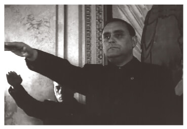 Arrow Cross leader Ferenc Szalási in full Nazi salute in 1944