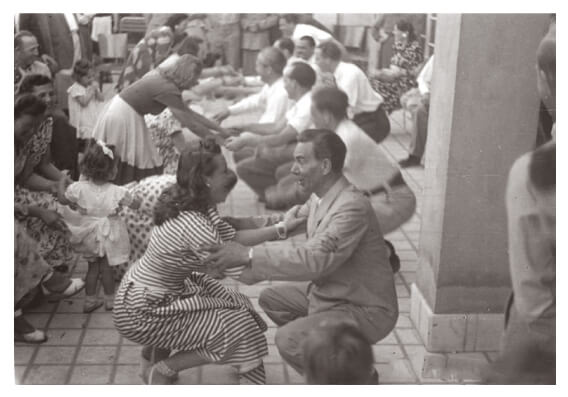 Hungarian Communist Party members dance at the Héviz resort