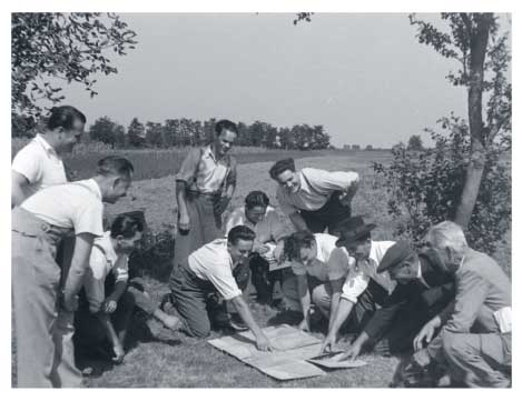 Hungarian Communist Party members re-parcel agricultural land