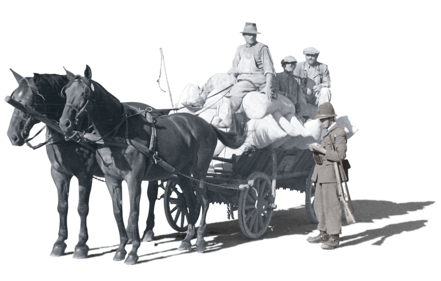 Hungarian police horse cart inspection during Rákosi era 