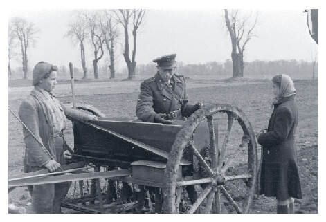 Police monitoring agricultural work in Hungary 1953
