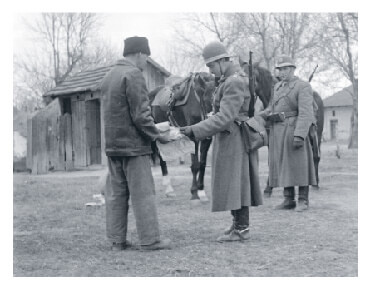 Farm inspection in Hungary in 1950