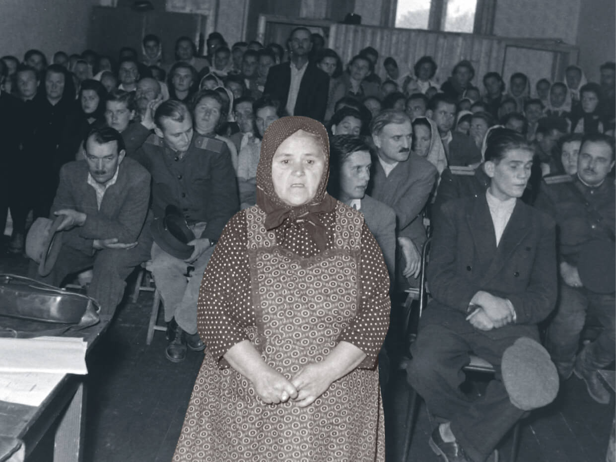 Hungarian peasant in legal proceedings during the 1950s