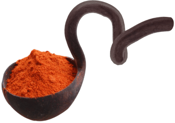 Paprika in a wooden spoon