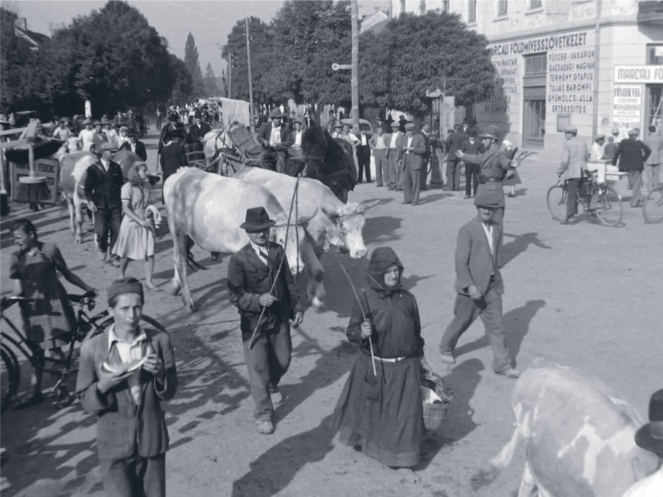 Village fair in Marcali Hungary in 1940s